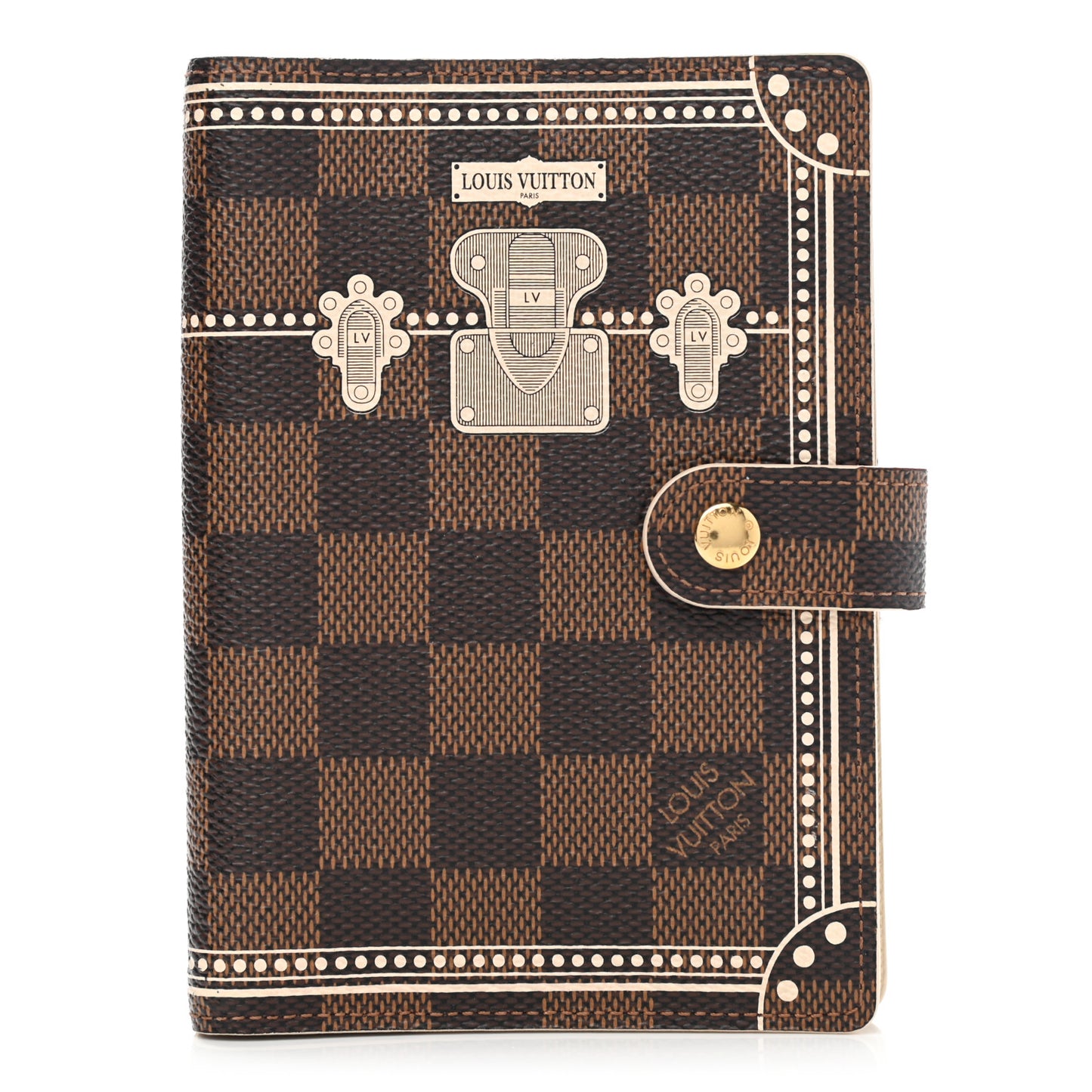 Damier Ebene Trunk Small Ring Agenda Cover White