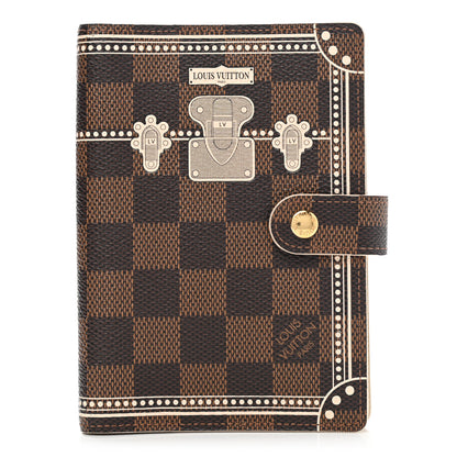 Louis Vuitton Damier Ebene Trunk Small Ring Agenda Cover White 1 of 8