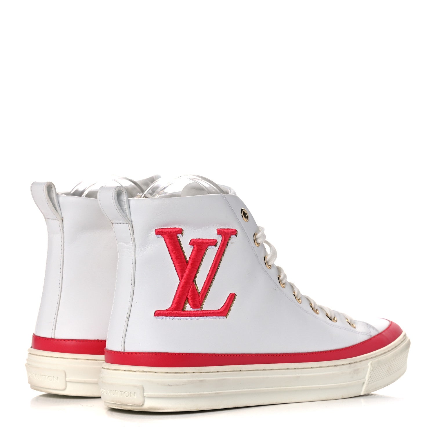 Louis Vuitton Calfskin LV Stellar Sneaker Boots 39 White Framboise 4 of 17