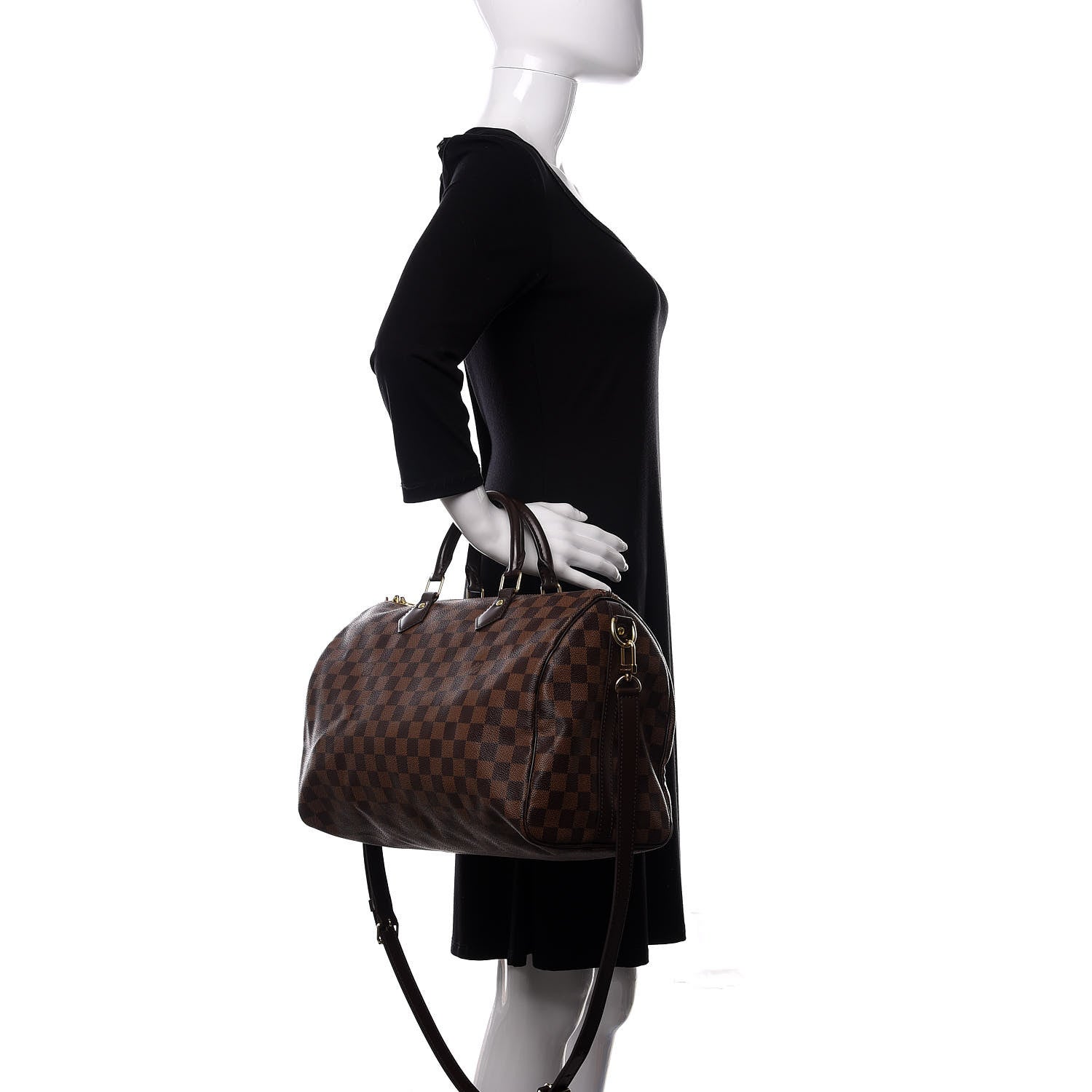 Louis Vuitton Damier Ebene Speedy Bandouliere 35 3 of 12