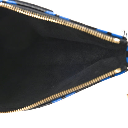 Louis Vuitton Colored Monogram Mini Pochette Accessories Blue Black 5 of 9