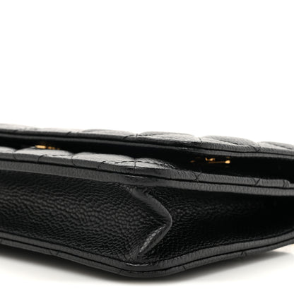 Chanel Caviar Quilted Wallet On Chain WOC Black 10 of 12