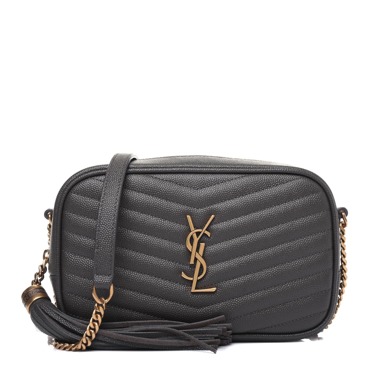 Saint Laurent Grain De Poudre Matelasse Monogram Mini Lou Camera Bag Pebble 1 of 14