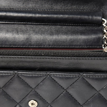 Chanel Lambskin Quilted Wallet On Chain WOC Black 24 of 24