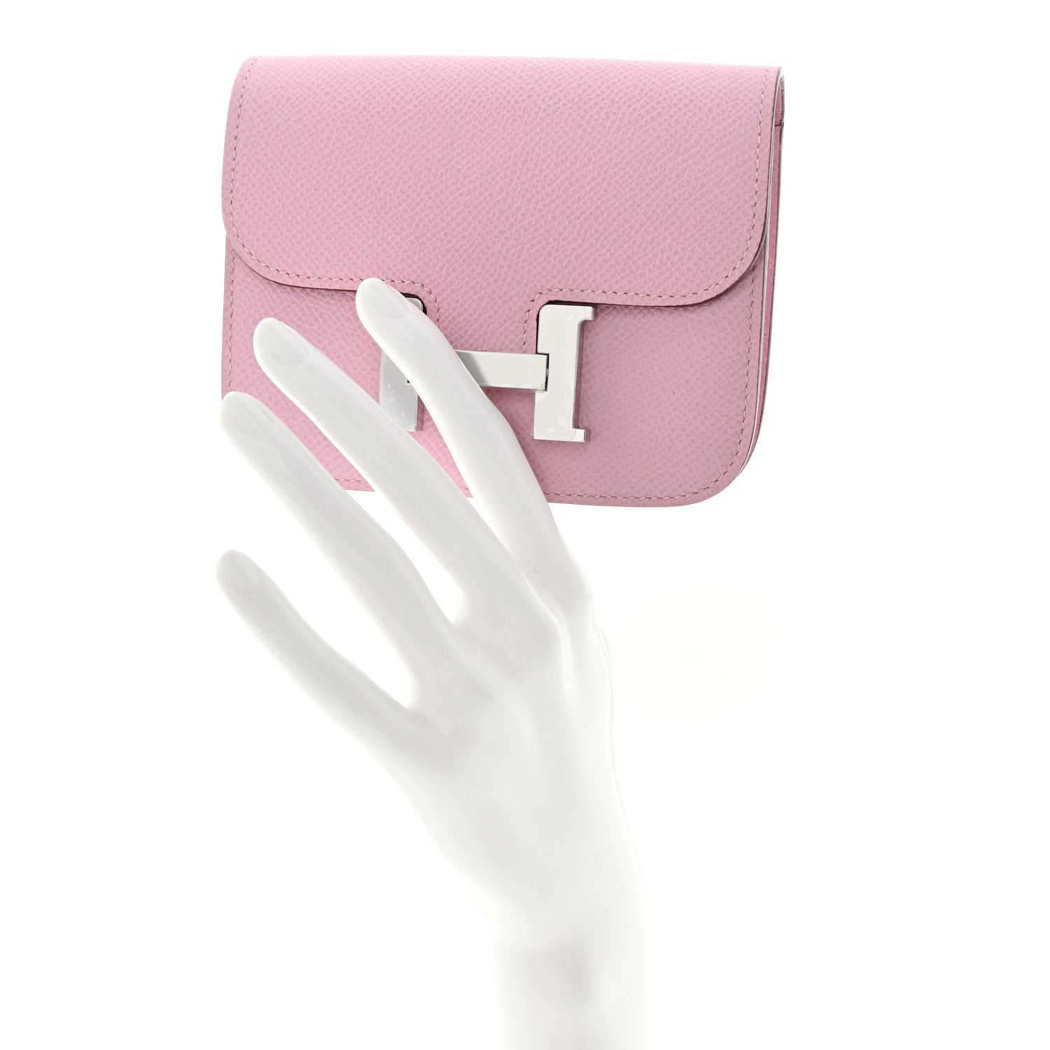 Hermes Epsom Constance Slim Wallet Mauve Sylvestre 2 of 10