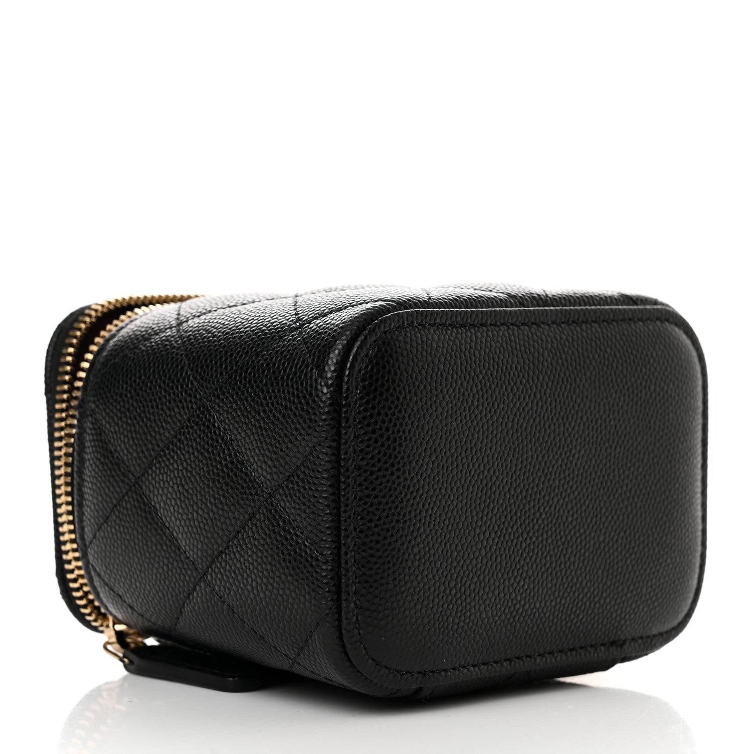 Chanel Caviar Quilted Mini Vanity Case With Chain Black 4 of 11