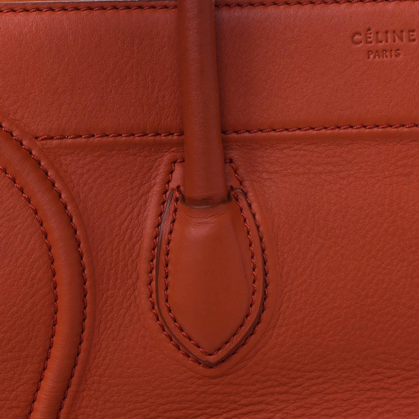 Supple Calfskin Large Phantom Luggage Orange