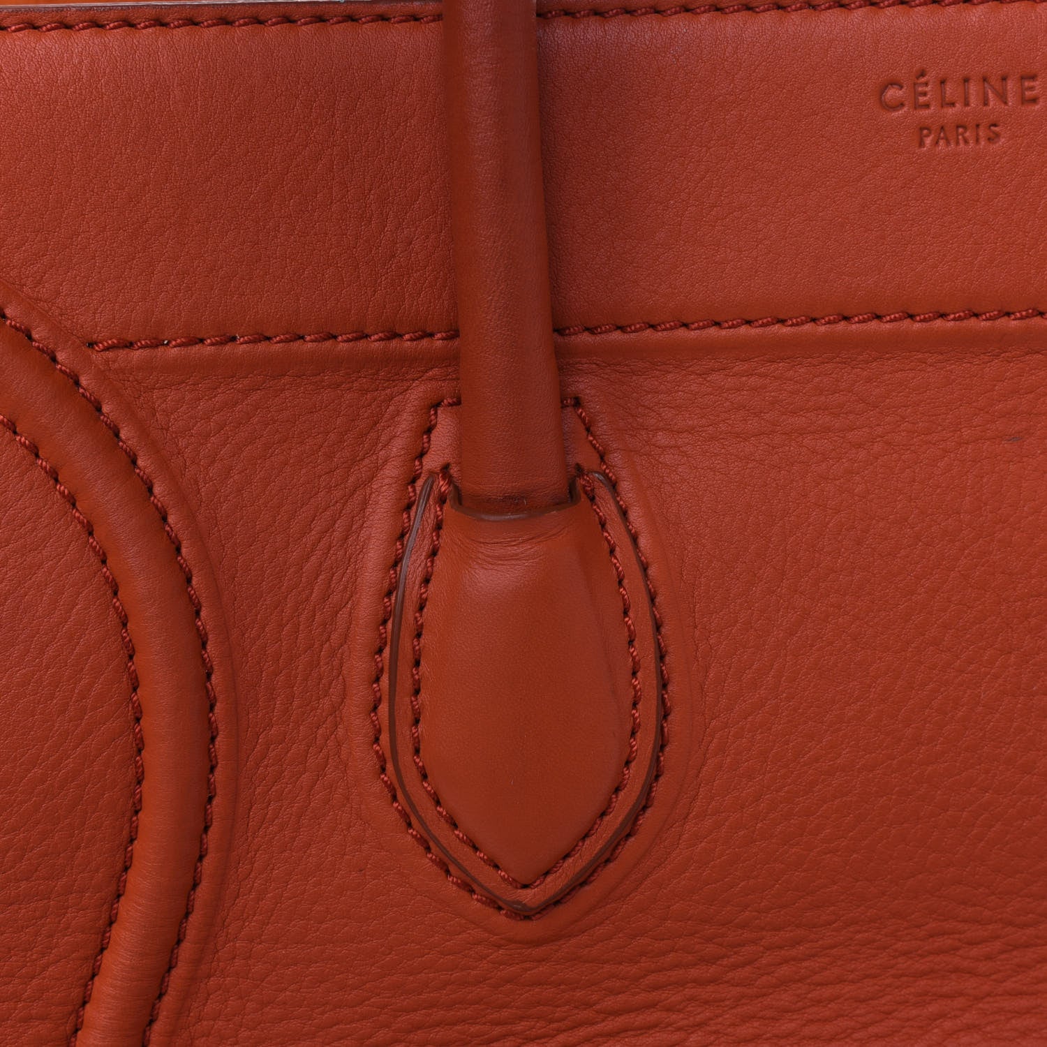 Celine Supple Calfskin Large Phantom Luggage Orange 8 of 8