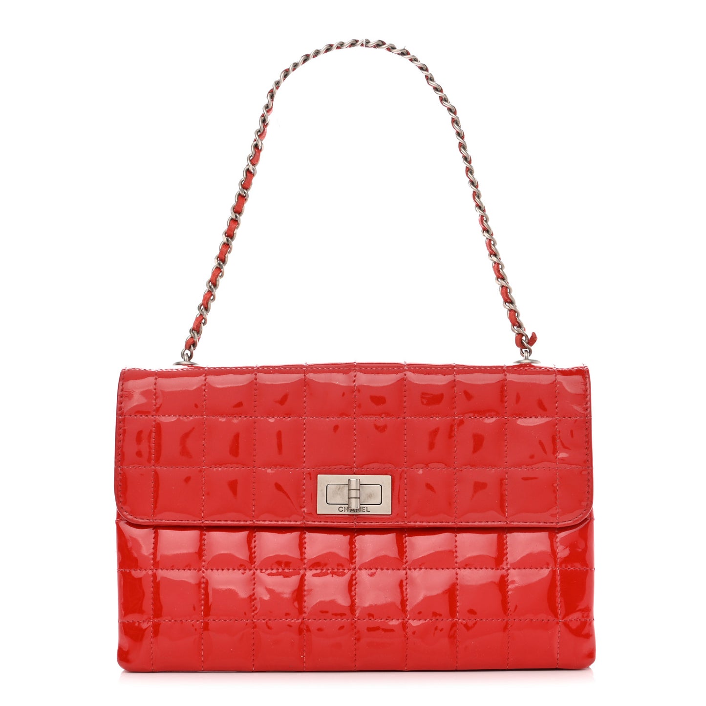 Patent Chocolate Bar Reissue Single Flap Red