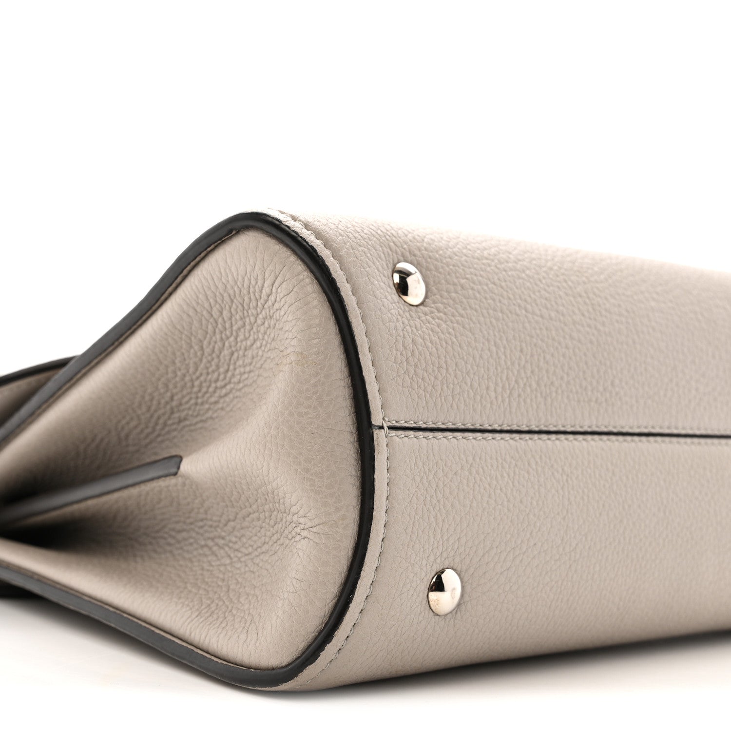 Salvatore Ferragamo Calfskin Small Margot Top Handle Satchel Grey 8 of 10