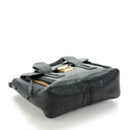 3.1 Phillip Lim 3.1 Textured Calfskin Mini Pashli Satchel Black 4 of 9