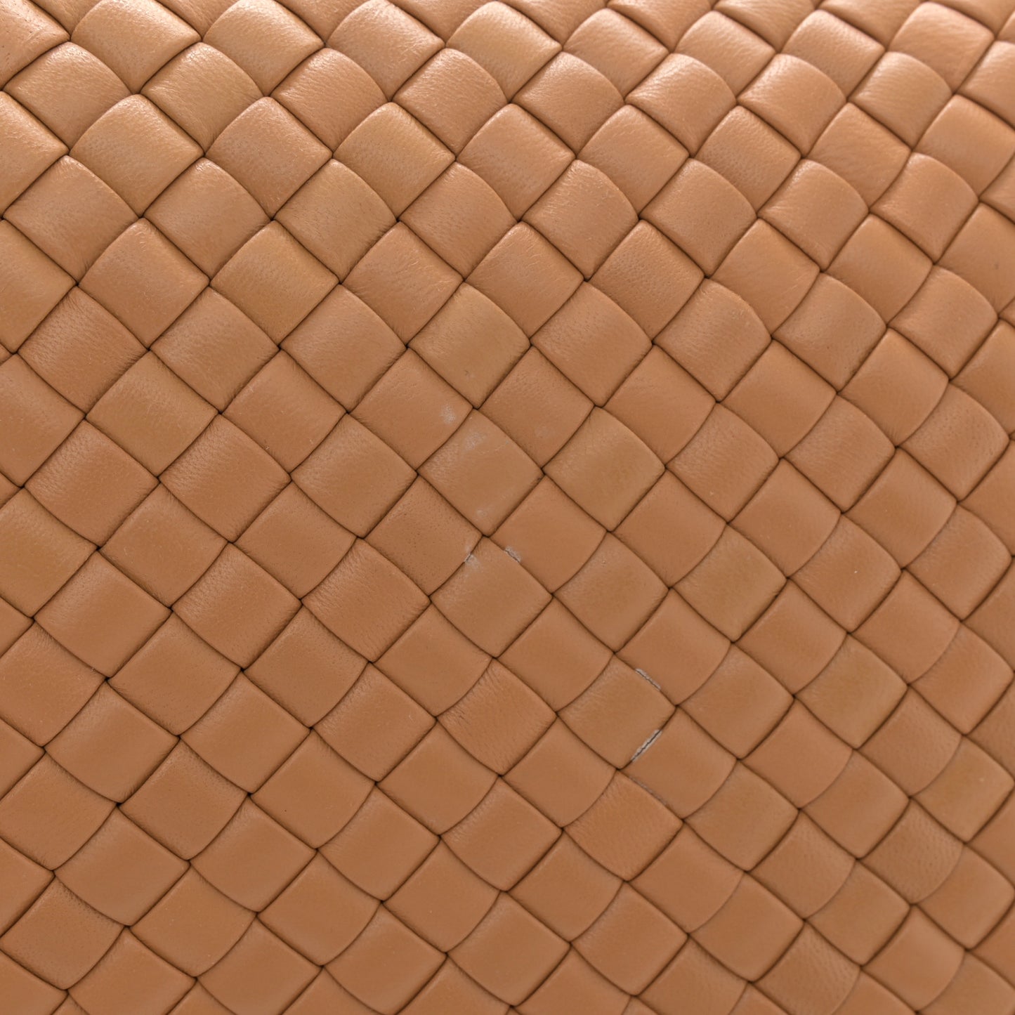 Nappa Intreccicio Padded Small Cobble Shoulder Bag Caramel