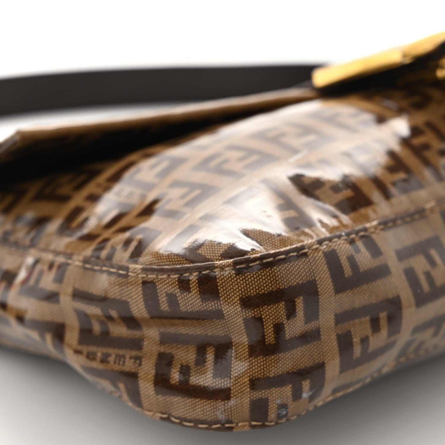 Fendi Vinyl Zucchino Baguette Tobacco 8 of 11