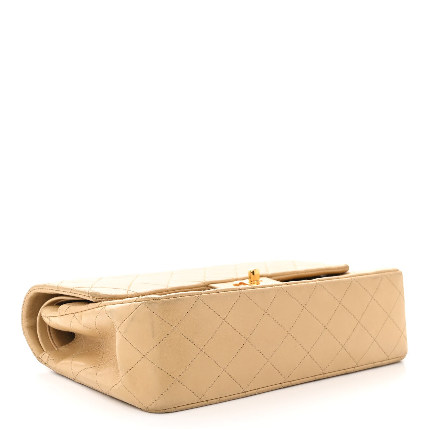 Chanel Lambskin Quilted Medium Double Flap Beige 4 of 14