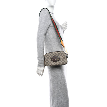 Gucci GG Supreme Monogram Web Neo Vintage Shoulder Bag Beige New Acero Crop 2 of 9