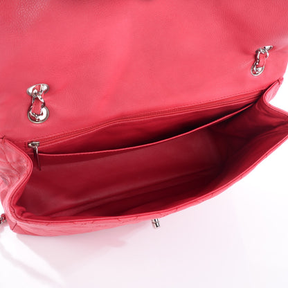 Chanel Washed Caviar Quilted Maxi Single Flap Fuchsia 8 of 8
