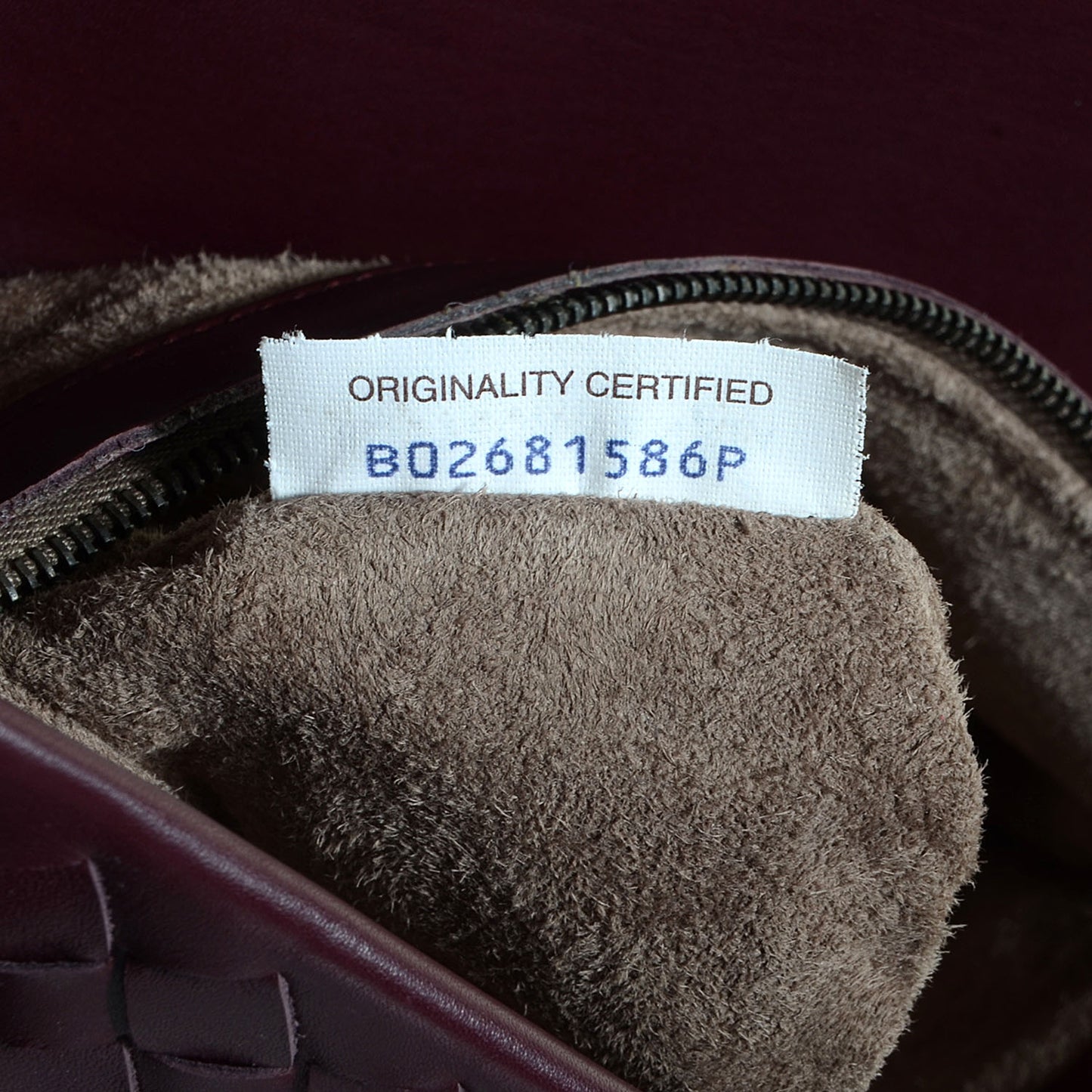 Light Calf Intrecciato Roma Bag Aubergine