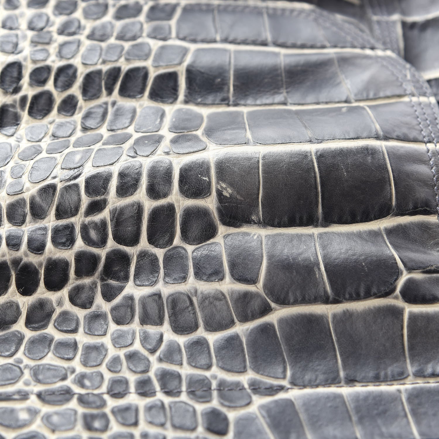 3.1 Phillip Lim Calfskin Crocodile Embossed Large Pashli Satchel Antique Grey 10 of 11