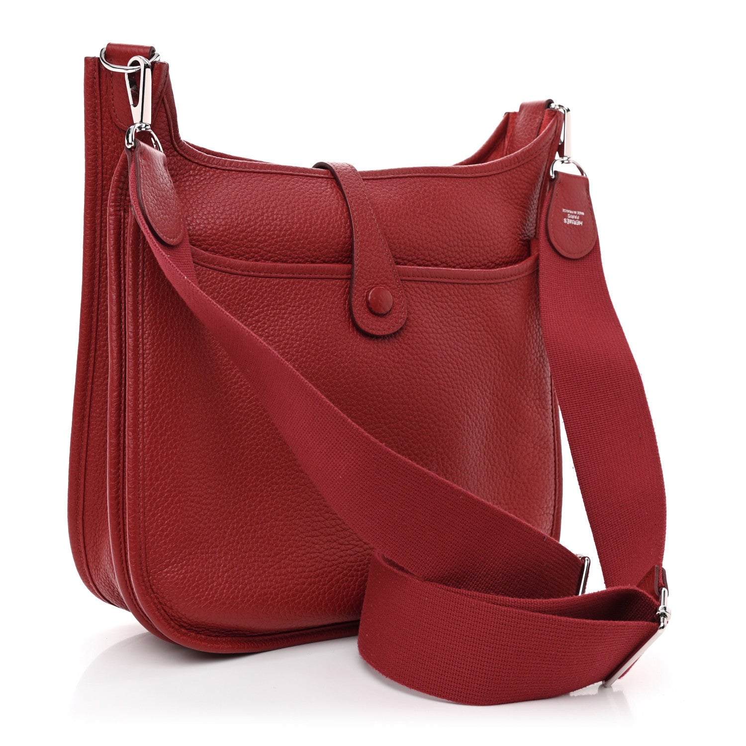 Hermes Taurillon Clemence Evelyne III PM Rouge Casaque 2 of 11