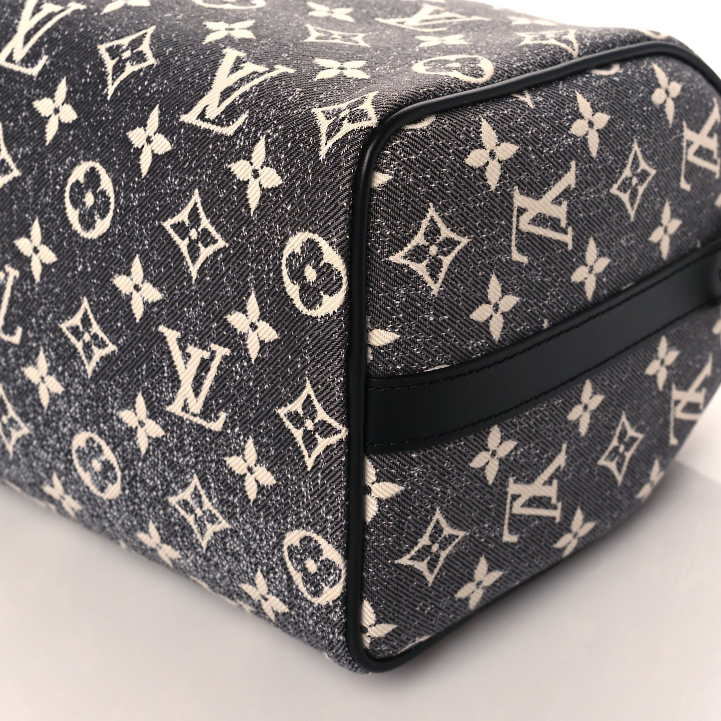 Denim Monogram Jacquard Speedy Bandouliere 25 Black