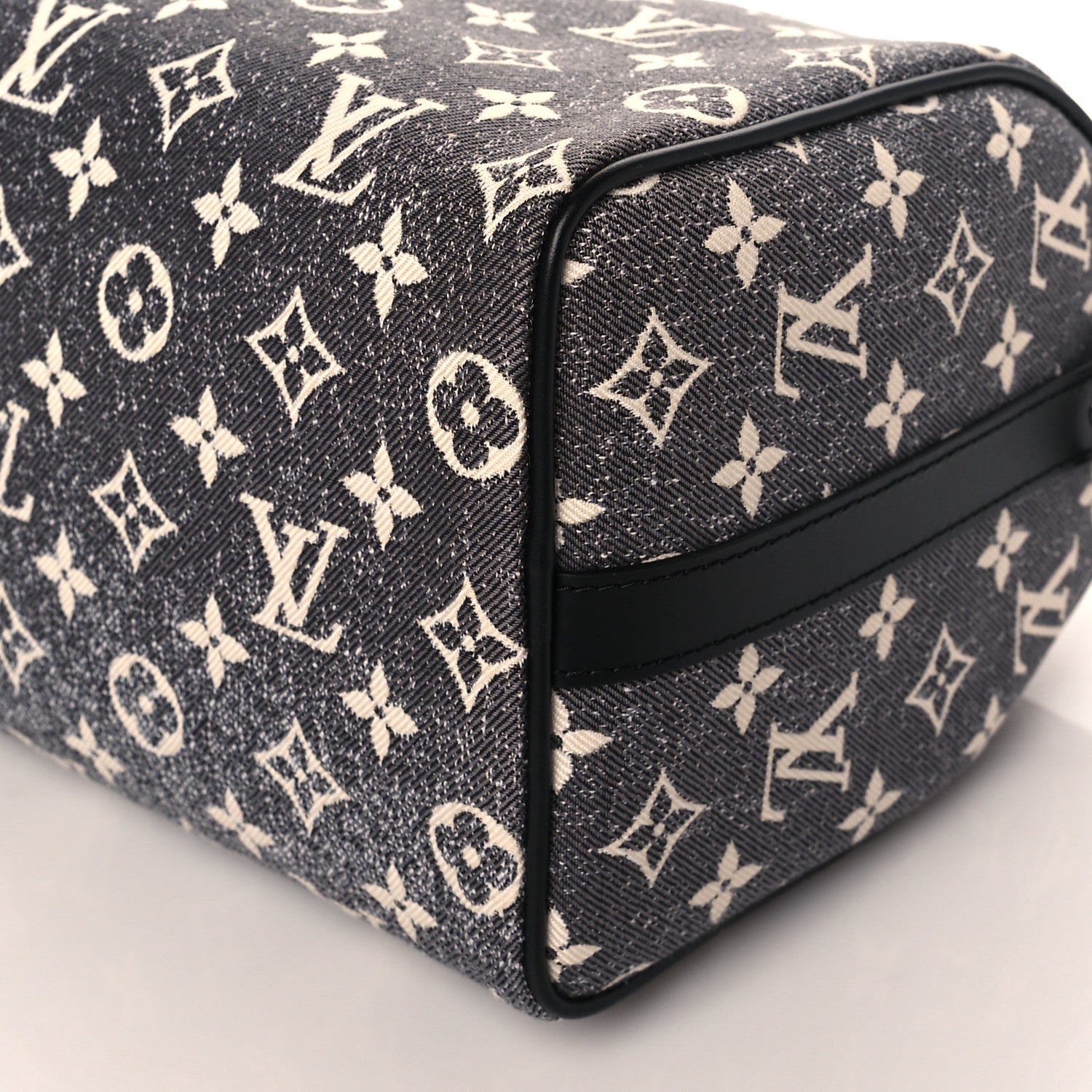 Louis Vuitton Denim Monogram Jacquard Speedy Bandouliere 25 Black 9 of 9