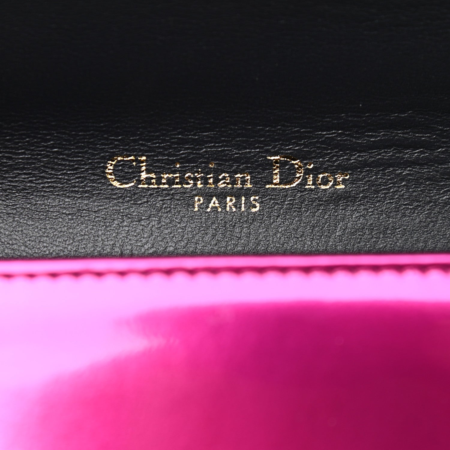 Christian Dior Metallic Patent Micro-Cannage Small Diorama Flap Bag Fuchsia 5 of 10