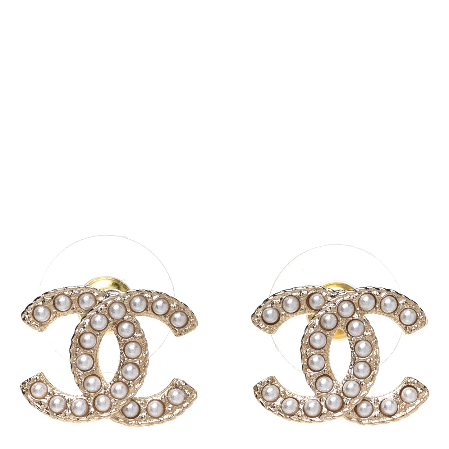 Pearl CC Earrings Light Gold