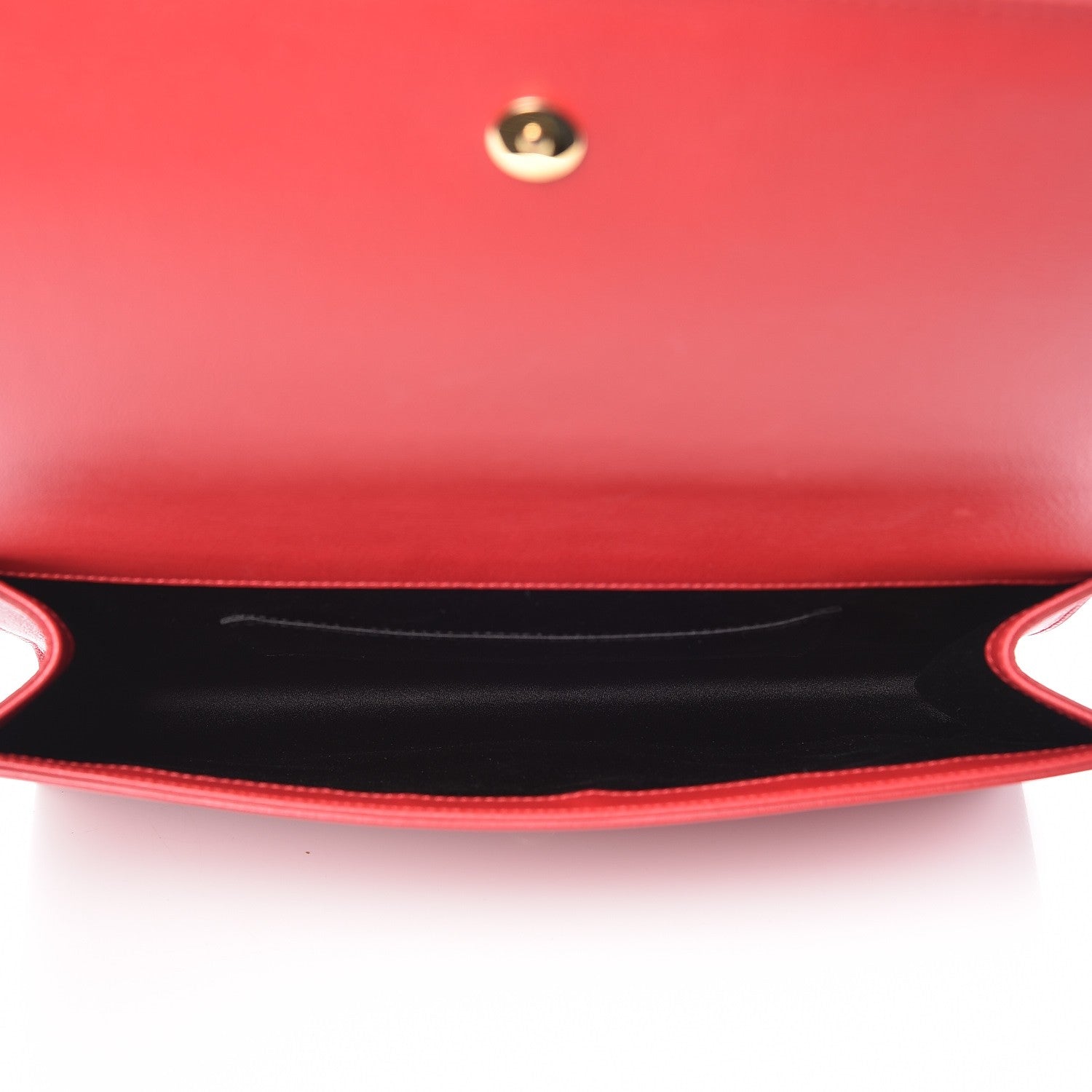 Saint Laurent Calfskin Monogram Large Belle De Jour Clutch Red 5 of 6