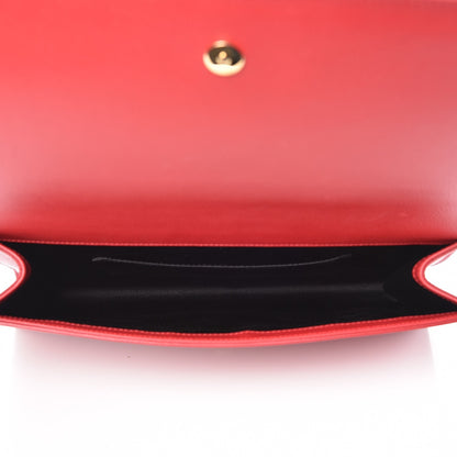 Saint Laurent Calfskin Monogram Large Belle De Jour Clutch Red 5 of 6