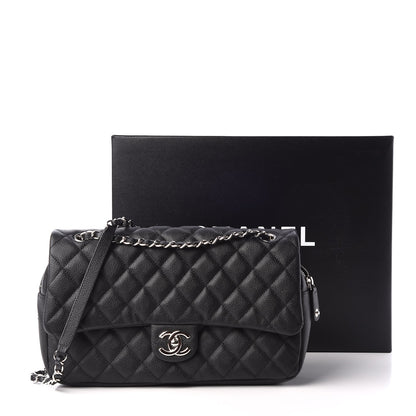 Chanel Caviar Quilted Jumbo Easy Flap Black 8 of 8