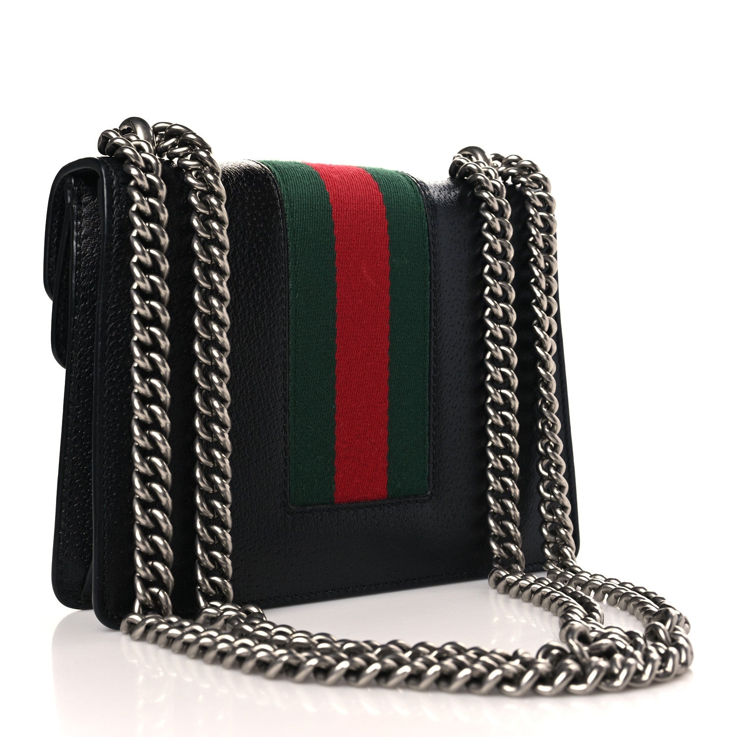 Gucci Calfskin Web Mini Dionysus Shoulder Bag Black 3 of 9