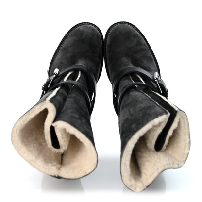 Christian Louboutin Calfskin Bouclette Viyonce 70 Boots 38 Charbon Black 2 of 8