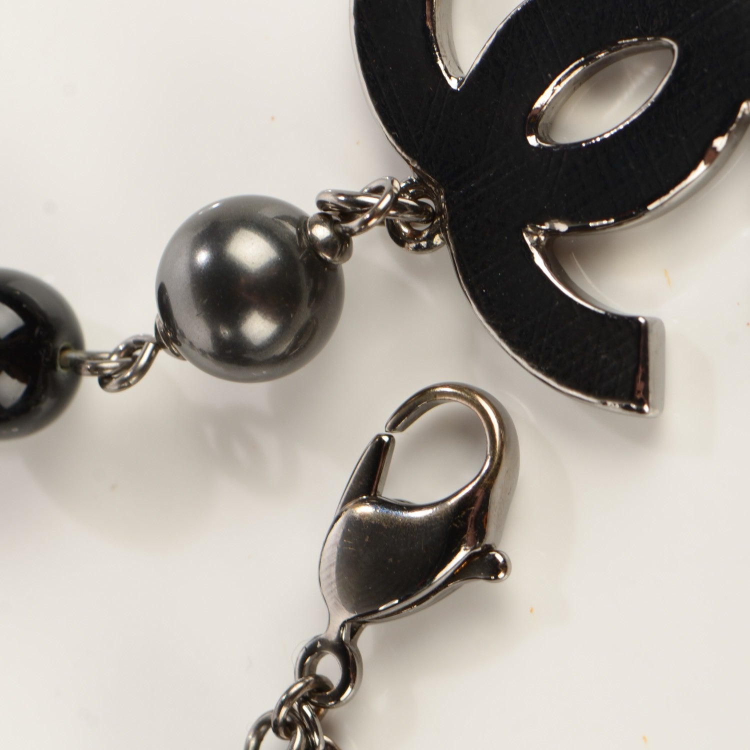 Chanel Beaded CC Bracelet Black 4 of 5