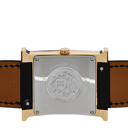 Hermes Stainless Steel Epsom 26mm Heure H Hour Quartz Watch Noir 4 of 5
