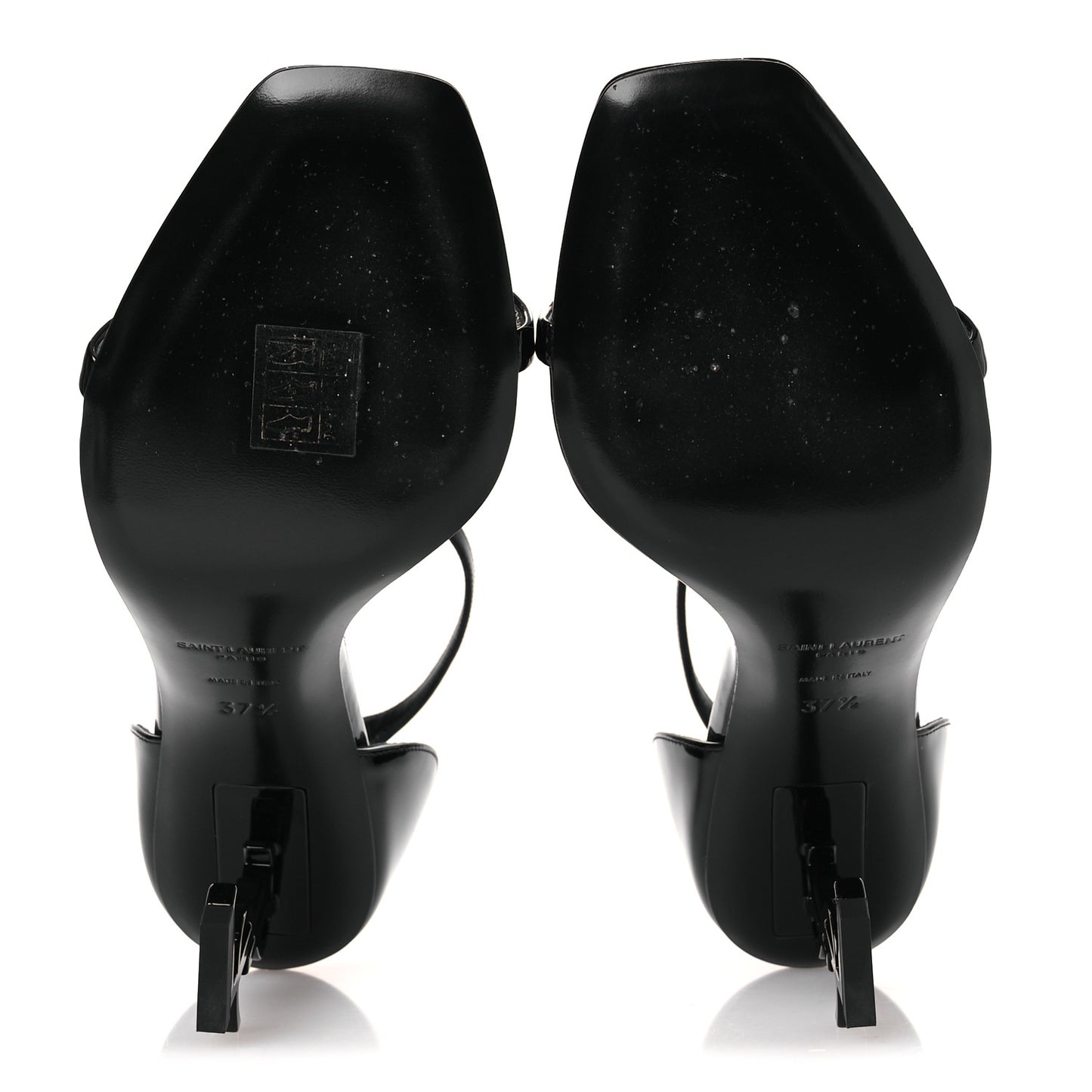 Patent Calfskin Opyum 85 Sandals 37.5 Black