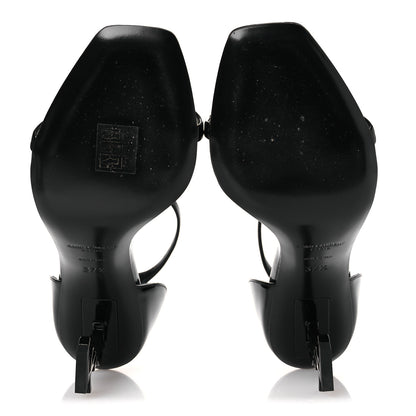Saint Laurent Patent Calfskin Opyum 85 Sandals 37.5 Black 7 of 11