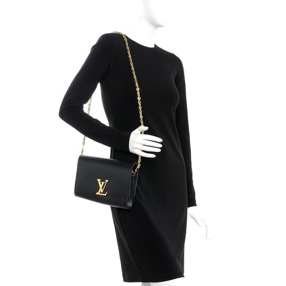 Louis Vuitton Calfskin Chain Louise GM Black 2 of 6