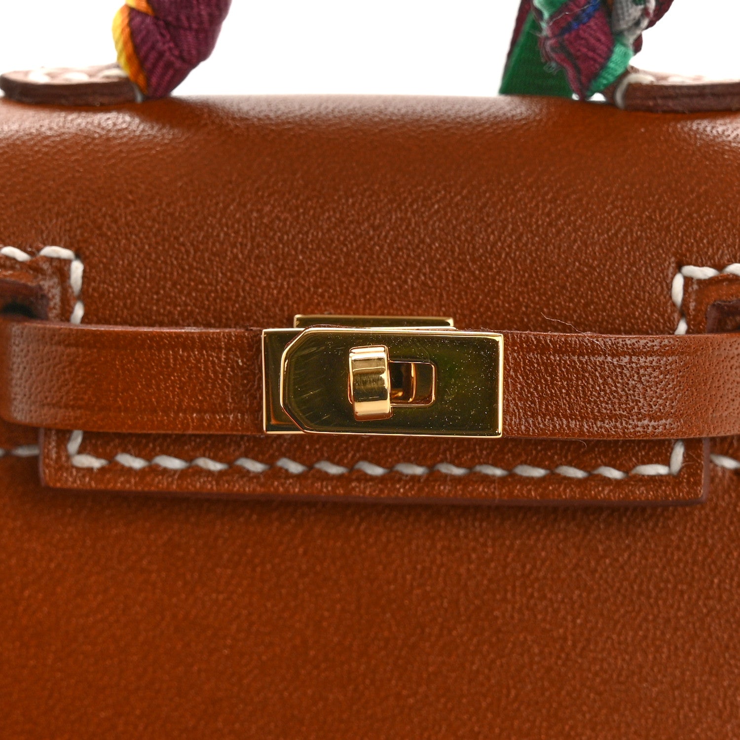 Hermes Tadelakt Mini Kelly Twilly Bag Charm Fauve 6 of 7