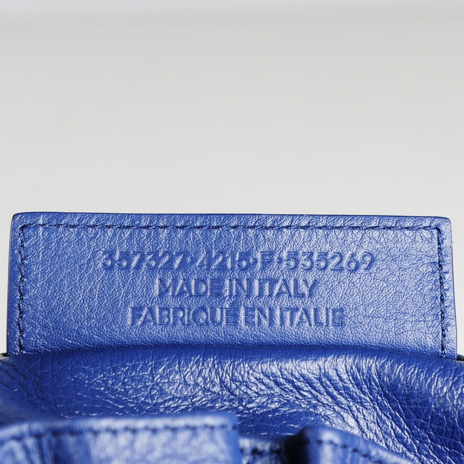 Balenciaga Veau Papier Classic Hardware Drop Bucket Bag Bleu 7 of 7