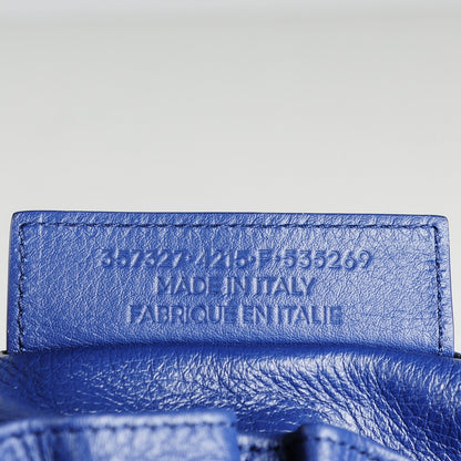 Balenciaga Veau Papier Classic Hardware Drop Bucket Bag Bleu 7 of 7