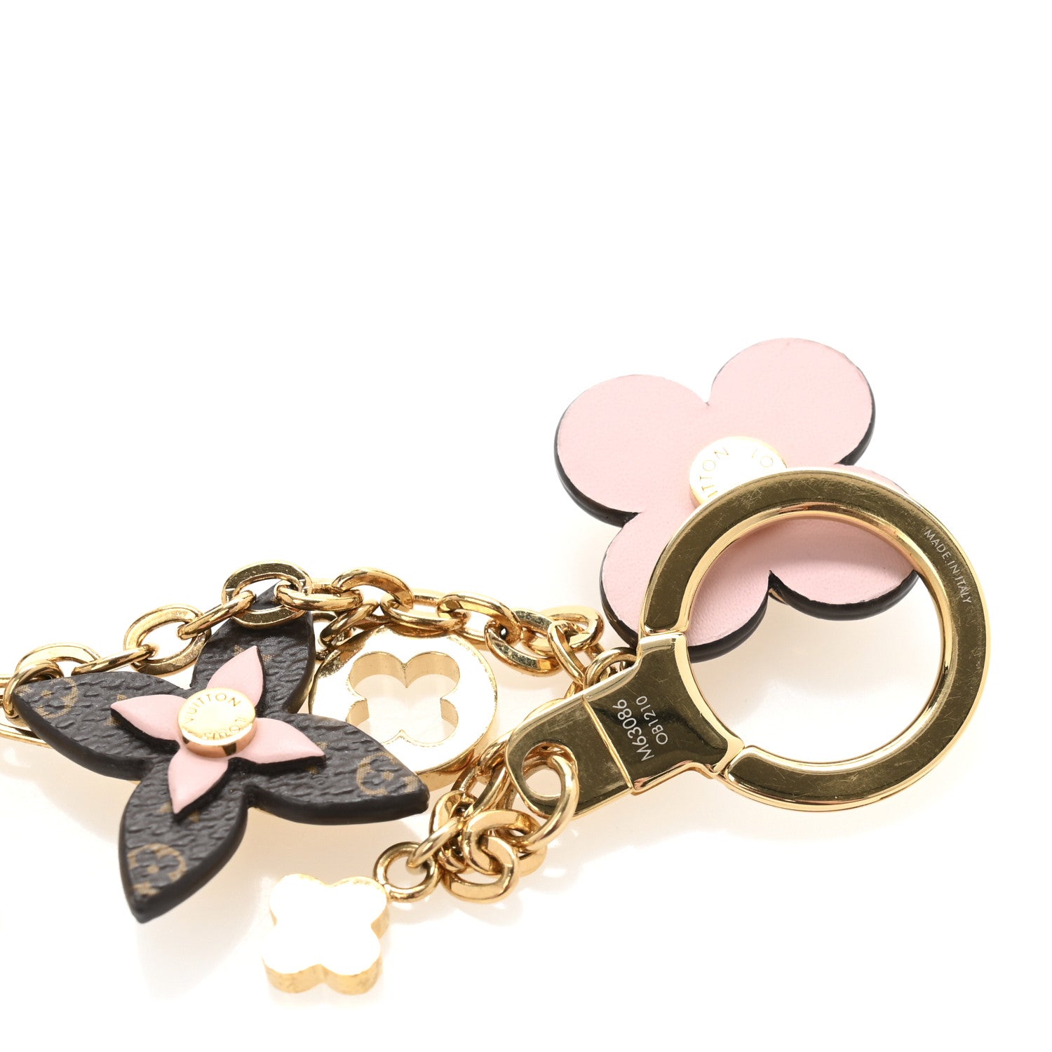 Louis Vuitton Brass Monogram Blooming Flowers Bag Charm Key Holder