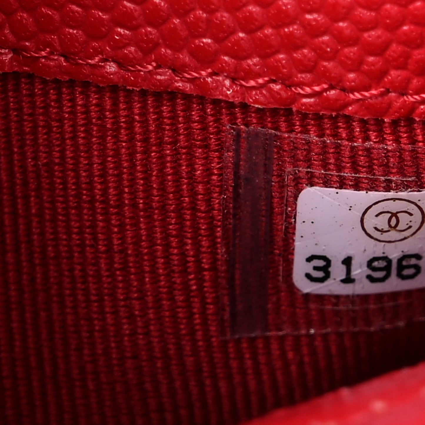 Caviar Quilted Flap Phone Holder With Chain Red