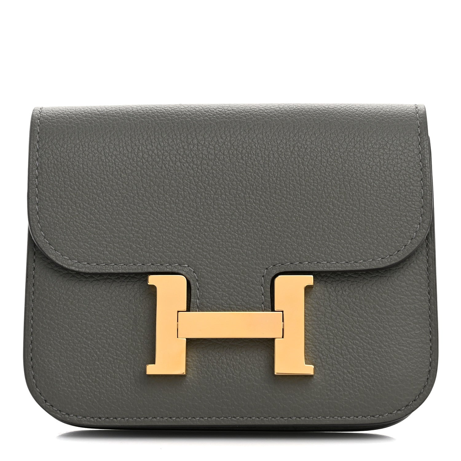 Hermes Evercolor Constance Slim Wallet Gris Meyer 1 of 9