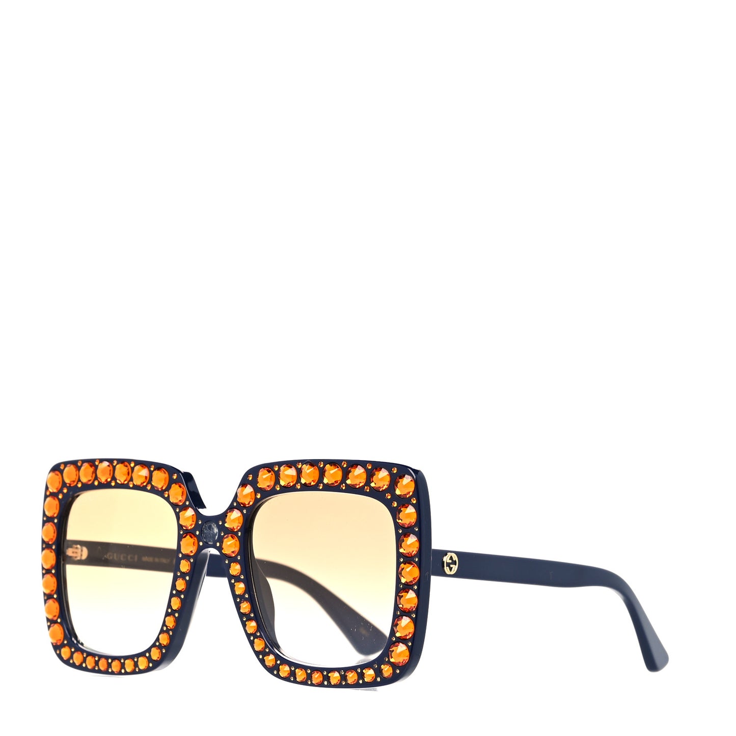 Acetate Crystal Oversize Sunglasses GG0148S Blue