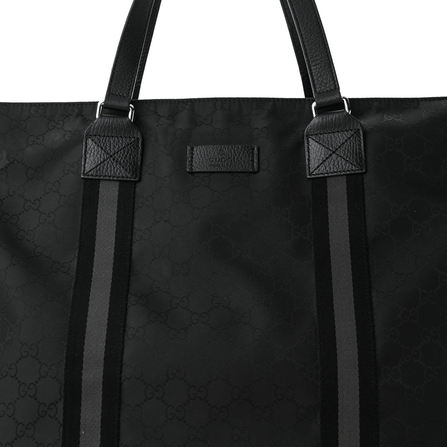 Gucci Nylon Monogram Tote Black 8 of 11