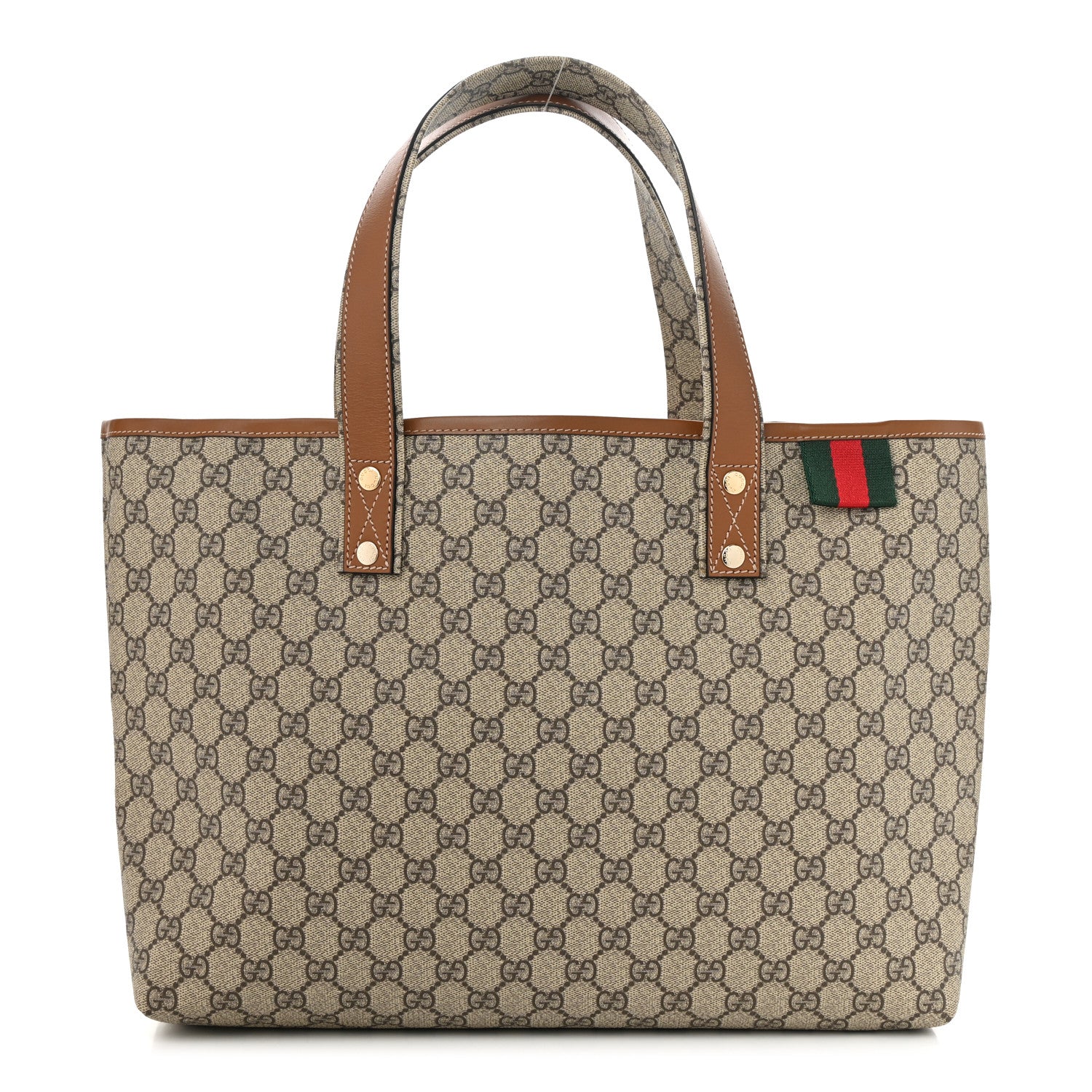 Gucci GG Plus Monogram Medium Signature Web Loop Tote Light Brown 1 of 10
