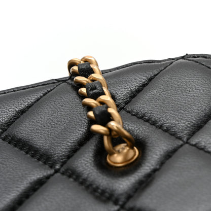 Chanel Lambskin Quilted Pearl Crush Small Vanity Case With Chain Black 14 of 15
