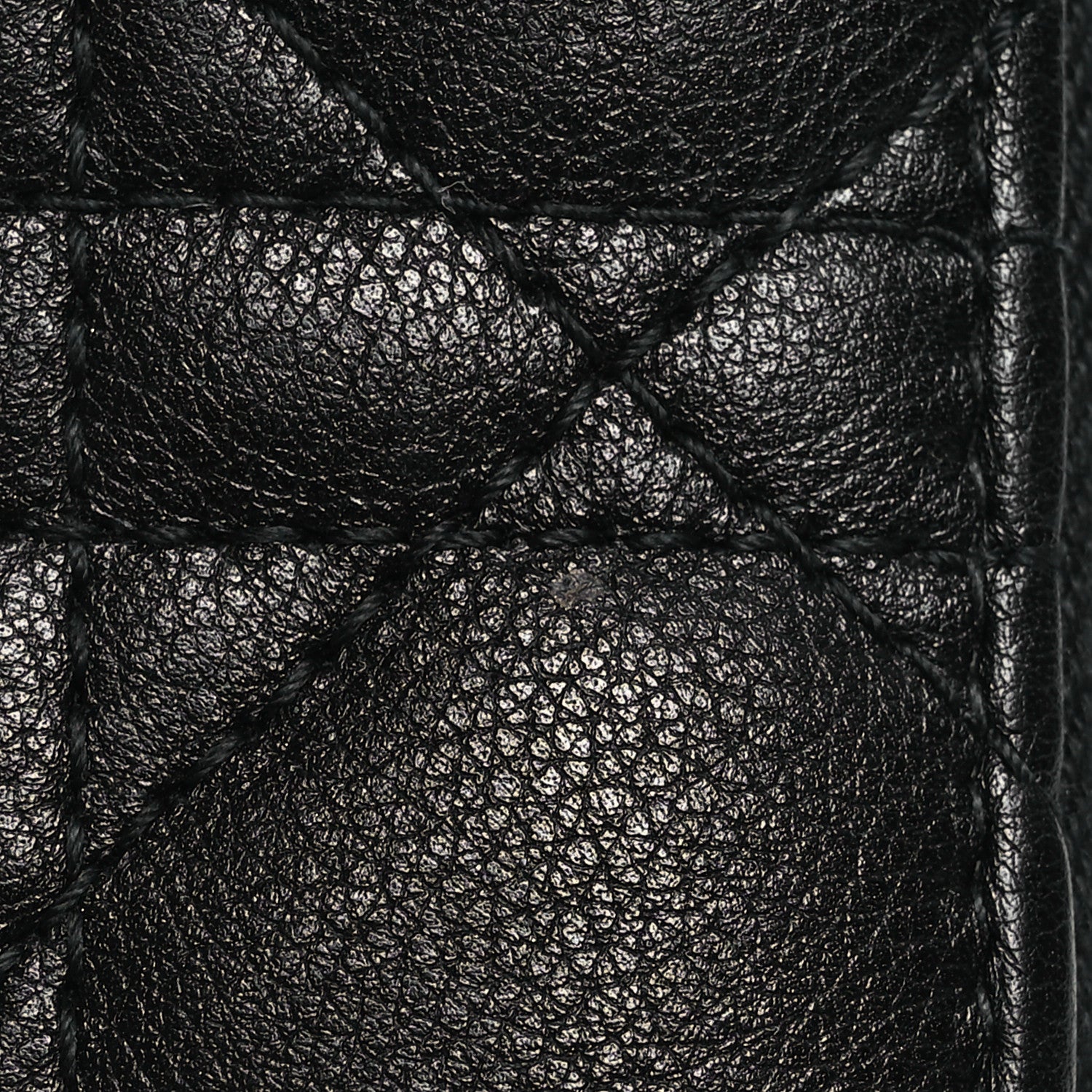 Christian Dior Grained Calfskin Supple Cannage Caro Zip Wallet Black 10 of 13