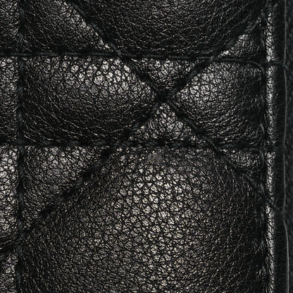 Christian Dior Grained Calfskin Supple Cannage Caro Zip Wallet Black 10 of 13