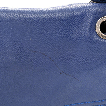 Chanel Glazed Caviar Coco Rider Flap Hobo Navy Blue 11 of 12